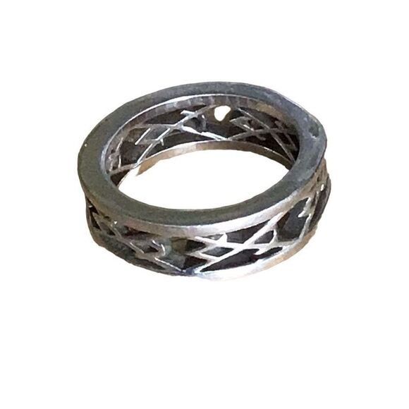 Ring, Sterling Silver Ring, Band, Unisex, Womens, Mens, Handmade, size 9.75 - Picture 2 of 11